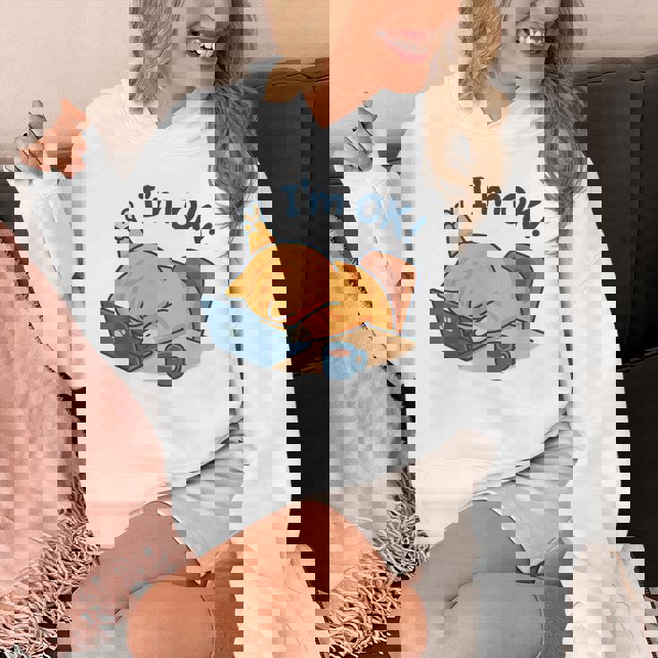 I'm Ok おかしな猫 在宅勤務 コーヒーミーム パーカー