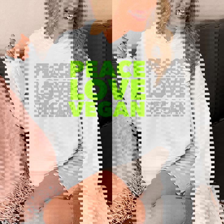 Peace Loveegan クール ベジタリアンとビーガン パーカー