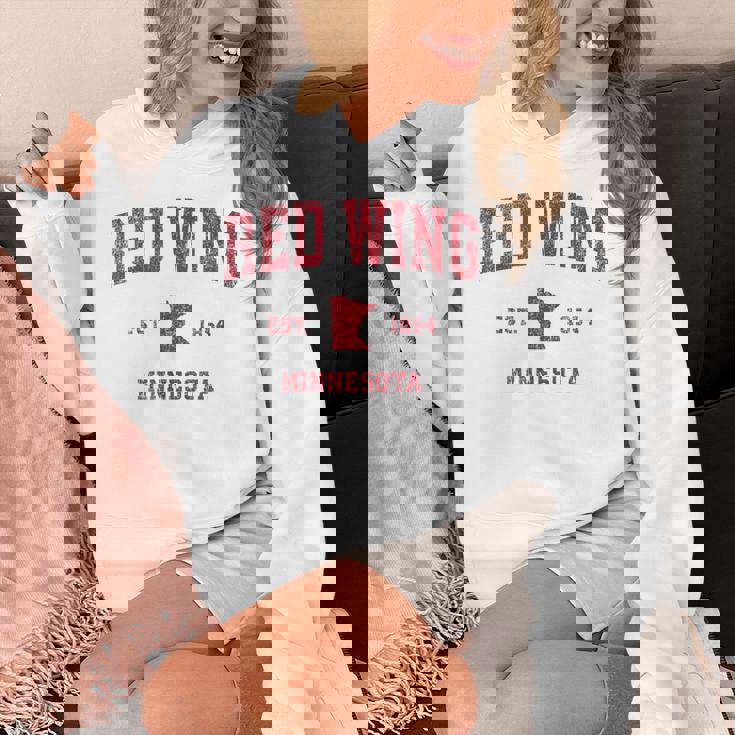 Red Wing ミネソタ Mn ビンテージ スポーツデザイン レッドプリント パーカー