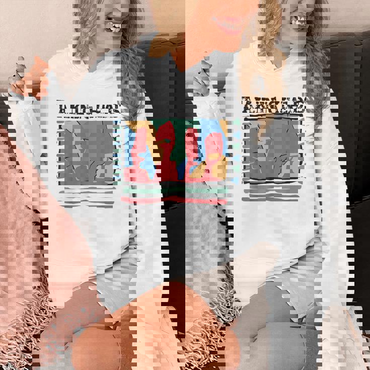 Talking Heads イエロー レトロ グラフィック パーカー