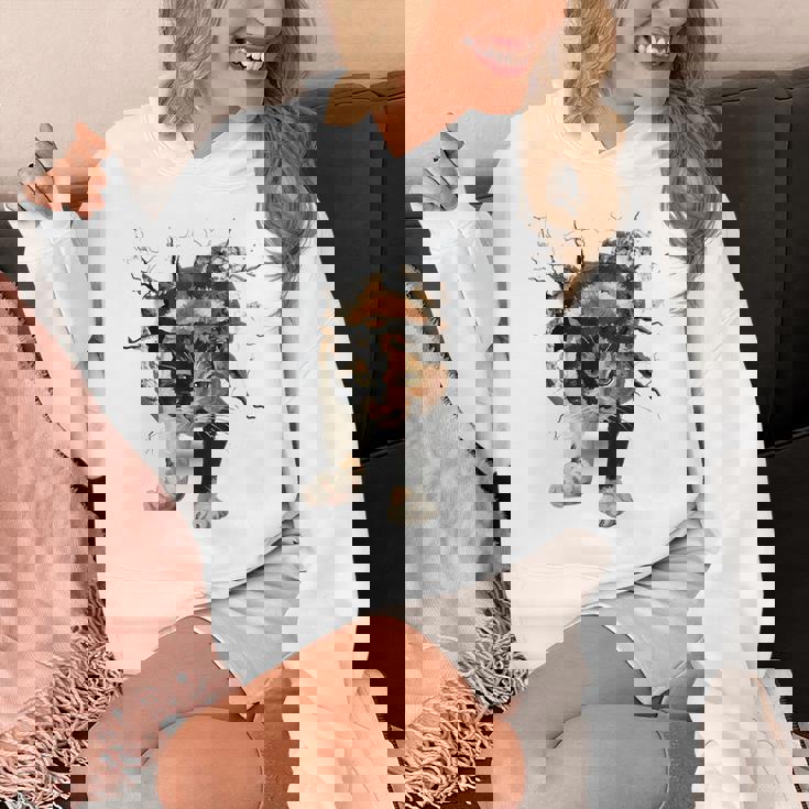 その壁を打ち破れ 三毛猫 福猫 面白 パーカー