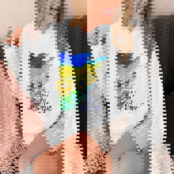 ウクライナ国旗 ひまわりの愛 ウクライナの強い服 パーカー