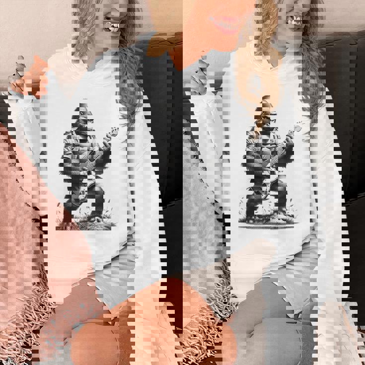 エレキギター ゴリラロックプレーヤー おもしろギフト グラフィック パーカー