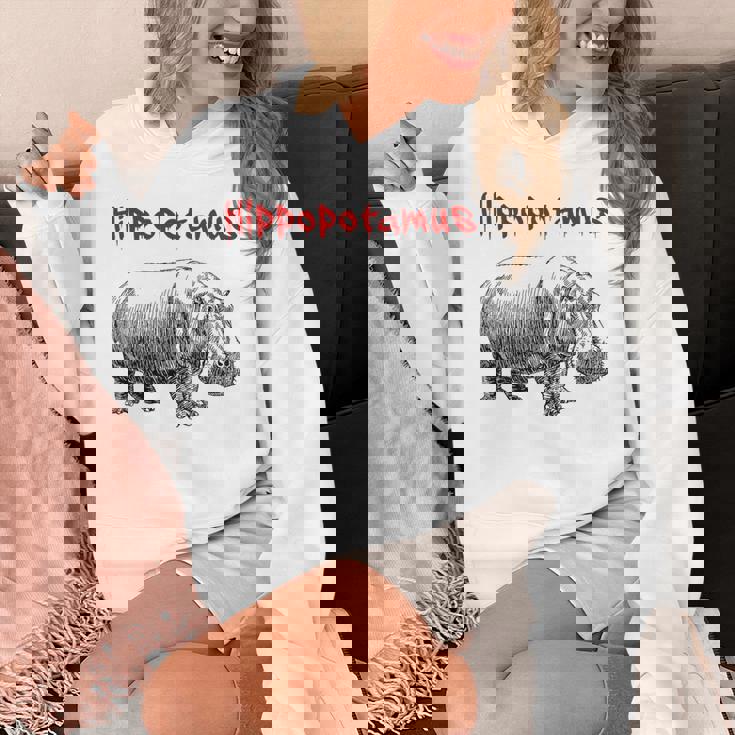 カバ ヴィンテージ シンプル ミニマリスト カバ グラフィック パーカー