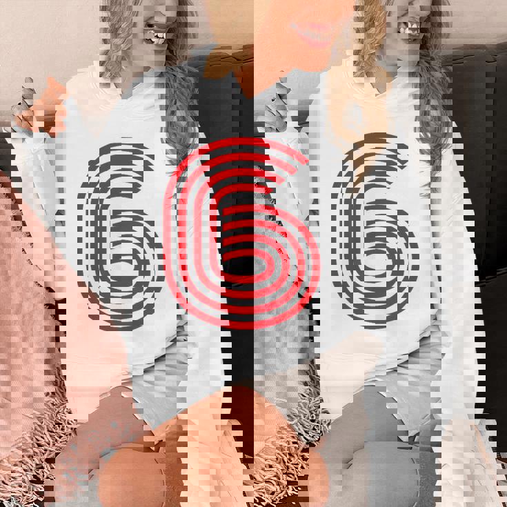 クールなレトロなレタリングジャージ、背番号6 6Eis パーカー