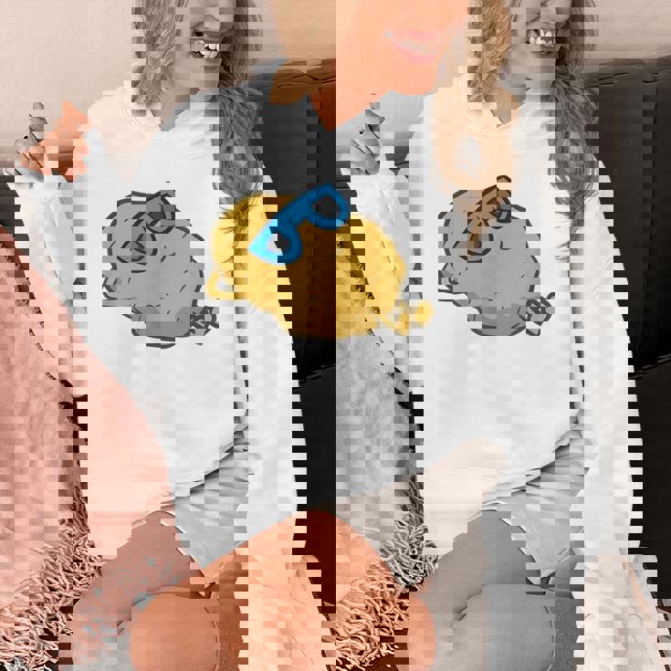 サングラスでかわいいポテチ リラックスポテチ パーカー