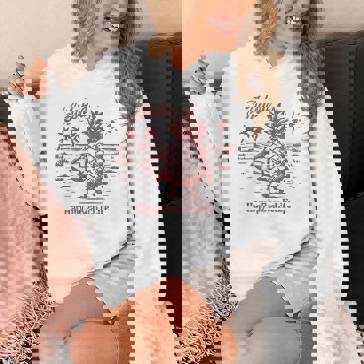 サーフィン パイナップル レトロ ビーチ ヤシの木 トロピカル 美学 パーカー