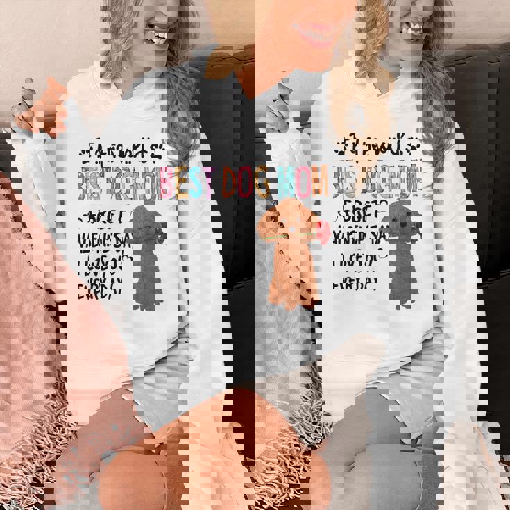 トイプードル最高の犬ママバレンタインデー面白い犬の恋人 長袖tシャツ パーカー