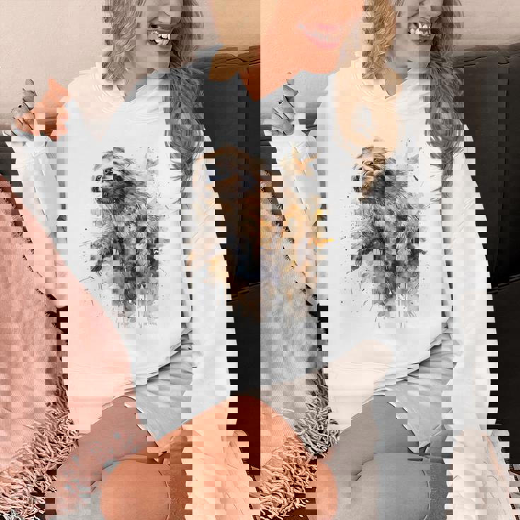 ナマケモノのアートワーク 動物ナマケモノ パーカー