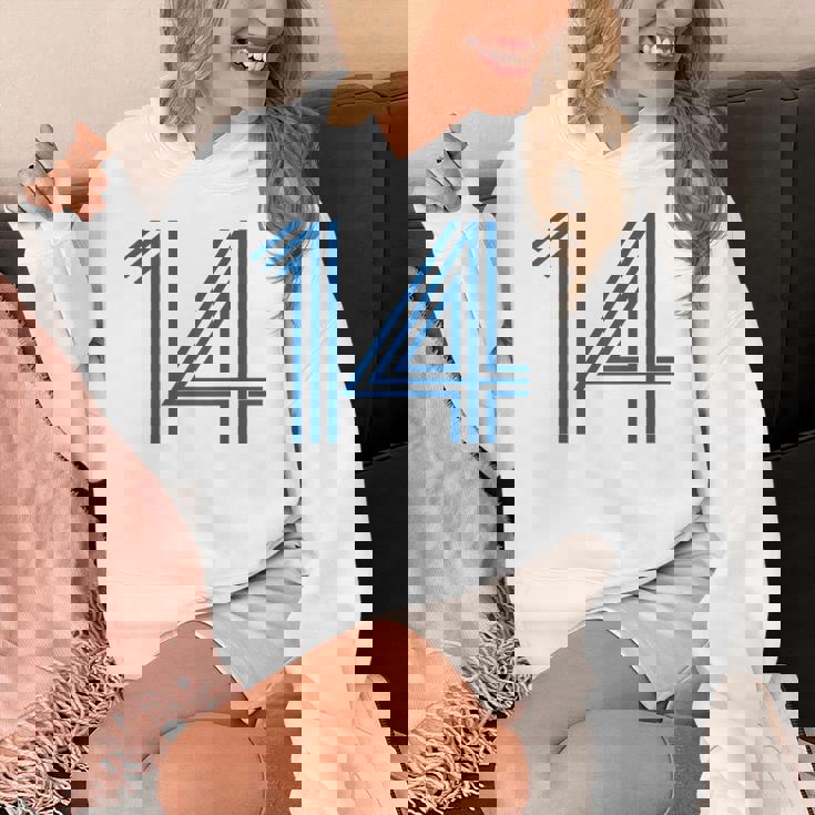 ナンバー14 シャツ レトロユニフォーム ヨーロッパスタイル バックプリントジャージ パーカー