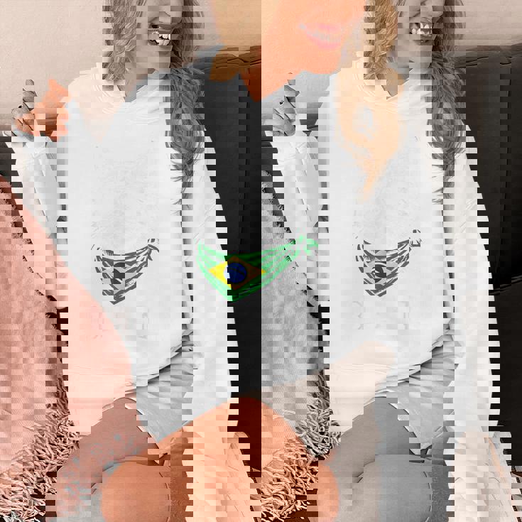 ビンテージ ブラジルの旗 面白い ブラジル 猫 サングラス パーカー