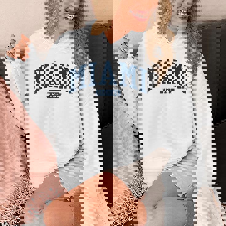 フロリダ州マイアミ Fl カレッジ大学スタイル ネイビー パーカー