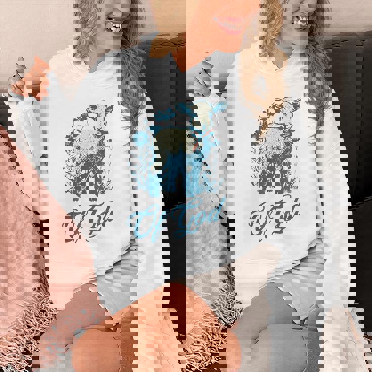 ラム オブ ゴッド キュート ヴィンテージ クリスチャン ラム デザイン 信仰 恋人 パーカー