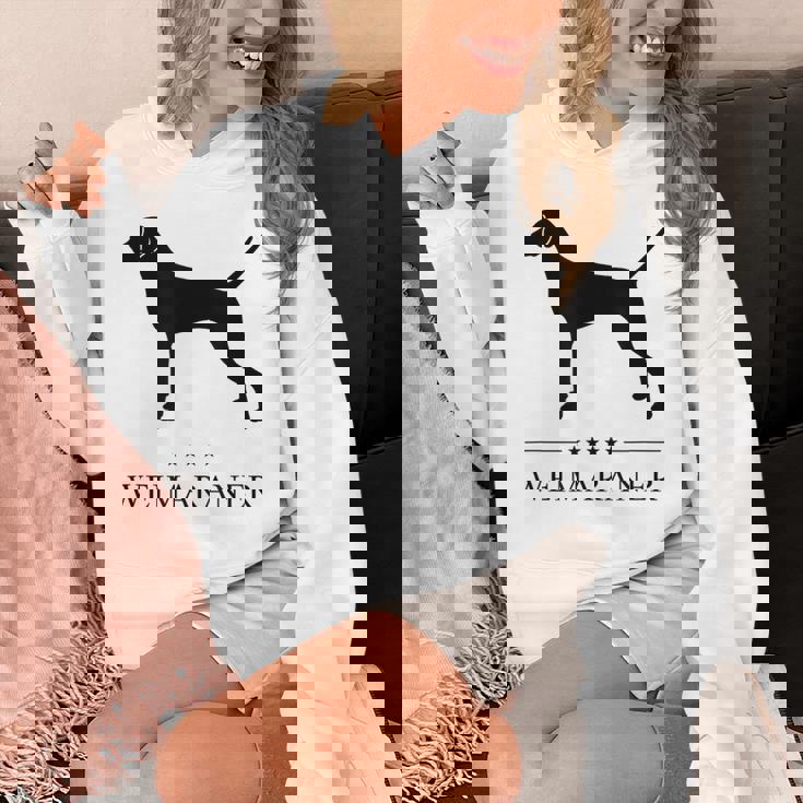 ワイマラナー ブラック シルエット パーカー