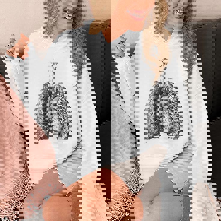 人間の心臓の肺 ビンテージ医療解剖学 解剖学的肺 パーカー