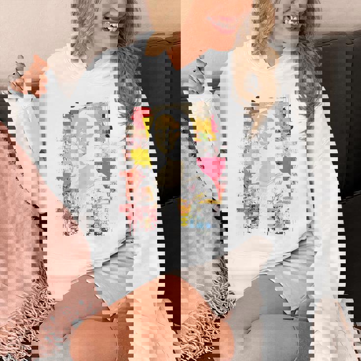 抽象グラフィティ モナリザ バックプリント パーカー