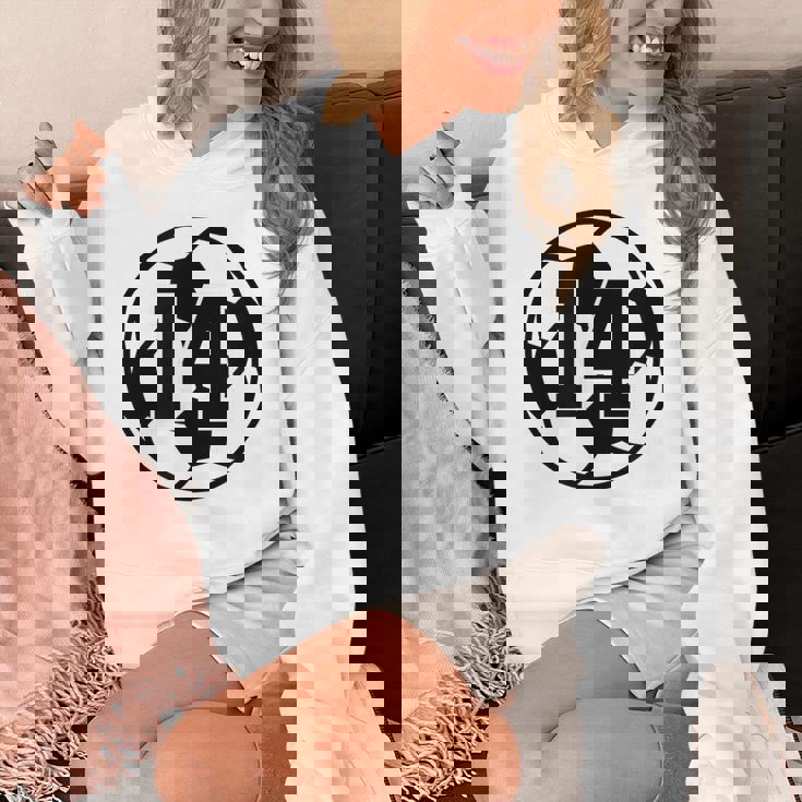 数字 14 Fourn サッカーボール Futbol パーカー