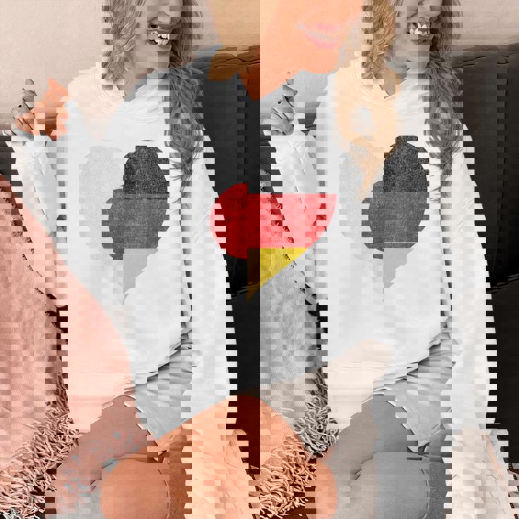 日本 ドイツ 国旗 ハート サッカー パーカー