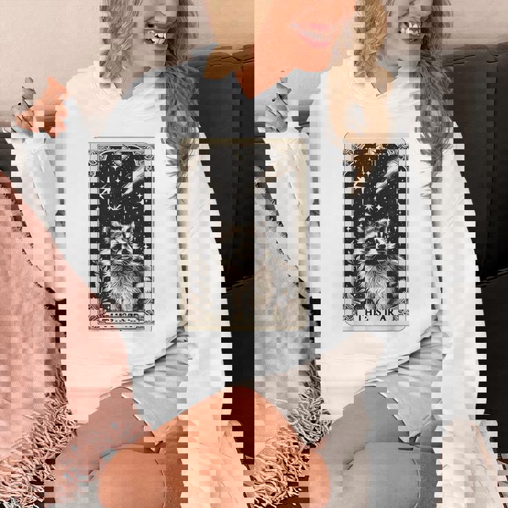 星のタロットカード アライグマ 占星術 神秘的なアライグマ パーカー