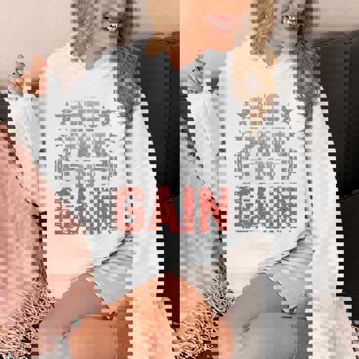 裏面にプリント No Pain No Gainign No Pain No Gain Meme パーカー