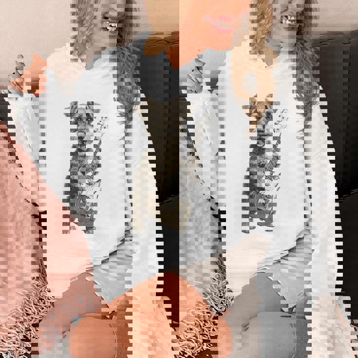 面白いtシャツ シュナウザー 犬 ギター イヌ メンズ 犬好き グッズ かわいい おもしろ 面白い 服 ネタ パーカー