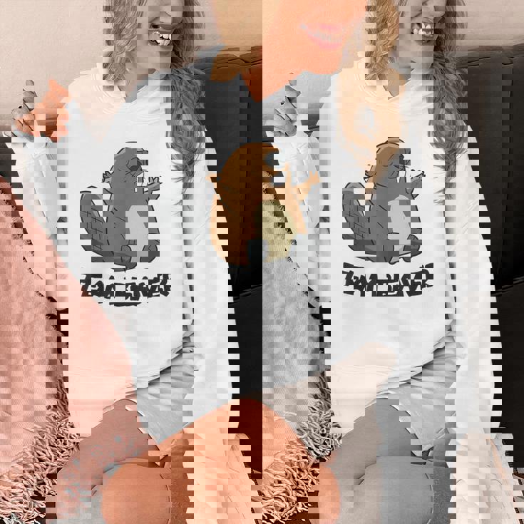 面白いビーバー分隊チームビーバー パーカー