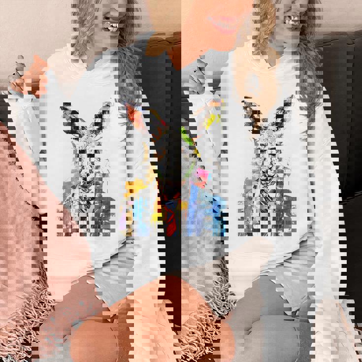 鮮やかなカンガルー、ネクタイ付き。 パーカー