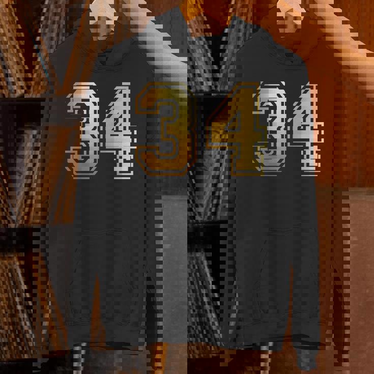 34 ナンバー34 チーム スポーツ グラフィック 代表チームのマッチング 長袖tシャツ パーカー