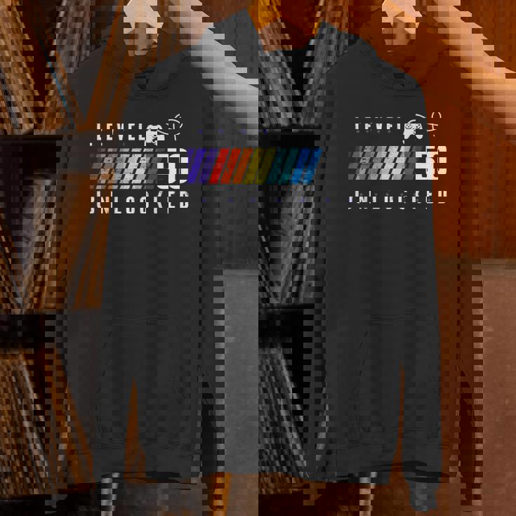 50歳の誕生日 ゲーマーボーイまたはゲーマーガール レベル50 アンロック パーカー