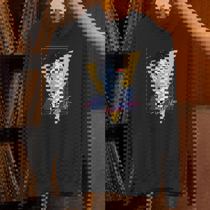 80年代テナントレトロタイムトラベラーsfファン。 長袖tシャツ パーカー