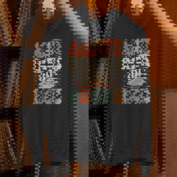 Agate Excited About Rocks ロック地質学オタク パーカー