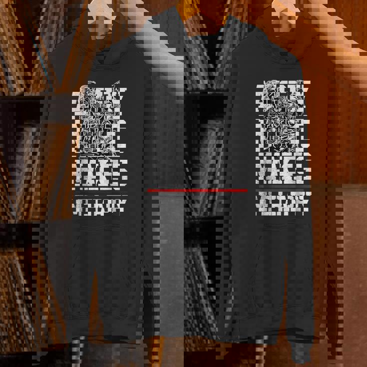 Angry Music Make Me Happy Heavy Metal Metalheads パーカー