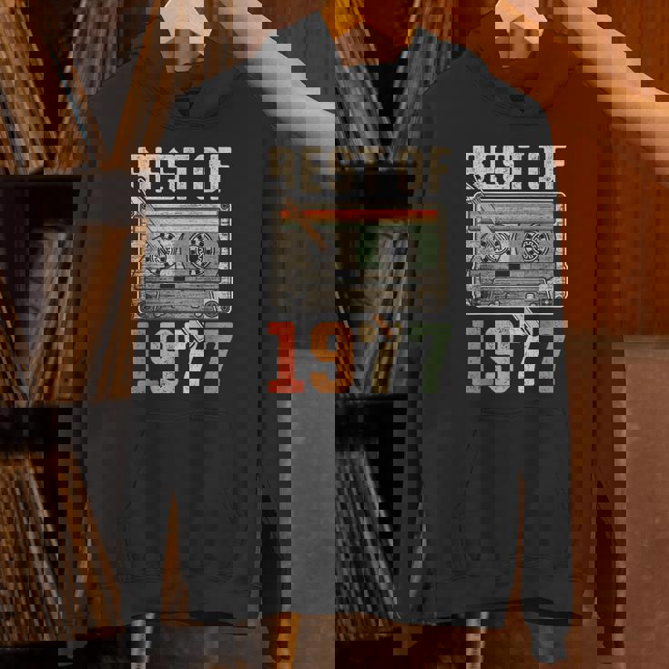 Best Of 1977 オールド・カセット 49歳の誕生日 レトロ パーカー