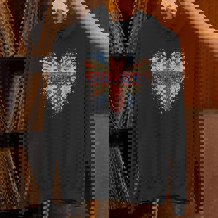 Bollocks ヴィンテージ 英国ユニオンジャック ハートペイント 飛び散り パーカー