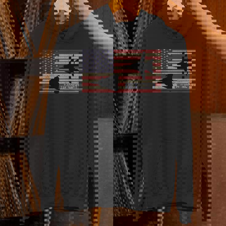 F-14 トムキャット ジェット戦闘機 アメリカの国旗 長袖tシャツ パーカー