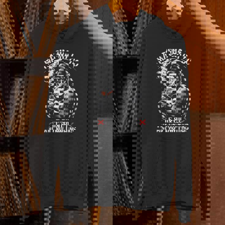 aying I Know Things 皮肉 ギャグ パンゴリラ レディース メンズ 長袖tシャツ パーカー