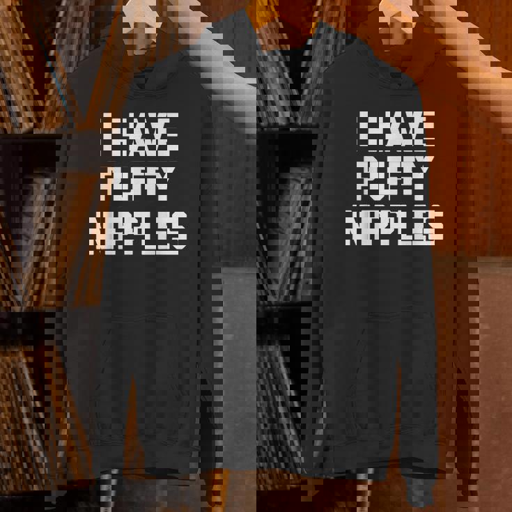 I Have Puffy ニップル 面白い言葉 皮肉なユーモア ノベルティ パーカー