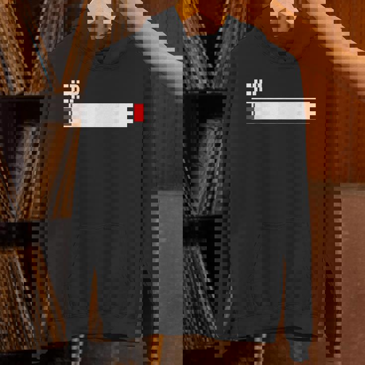 Hpが残りわずか 体力がない 限界 おもしろ ユーモア ゲーム Hpバー 黒 他カラー メンズ レディース 大きいサイズ パーカー