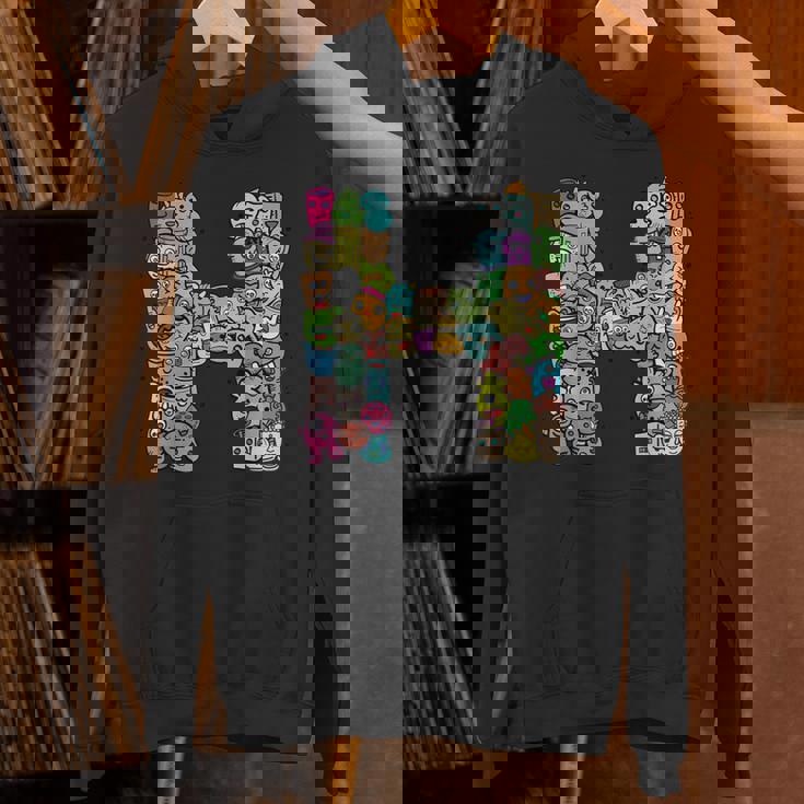 Hモンスターズ アルファベットネーム イニシャル キュート モノグラム パーカー