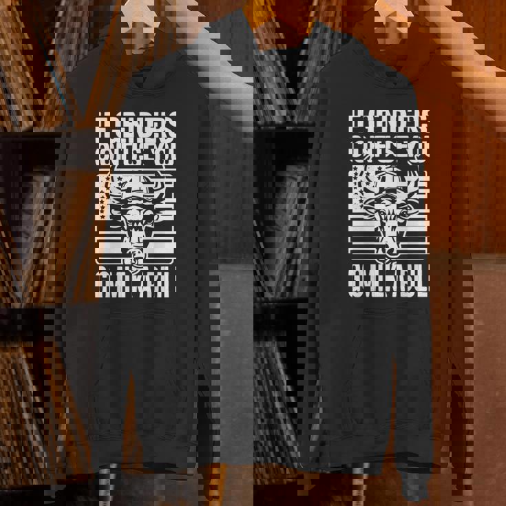 If Genders Confuse You Go Milk A Bull Usa 国旗 アメリカ 長袖tシャツ パーカー