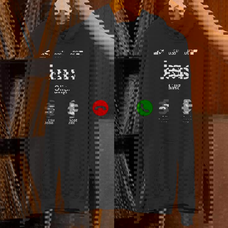 Jesus Is Calling 面白いイエスキリストギフト パーカー