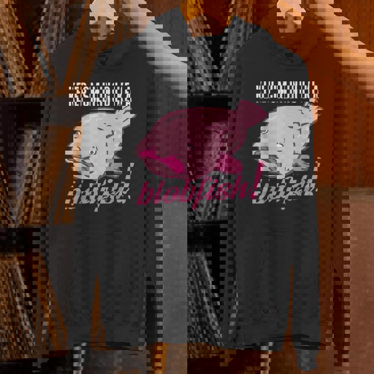 Keepmiling Like A Blobfish デザイン ブログフィッシュファン向け パーカー