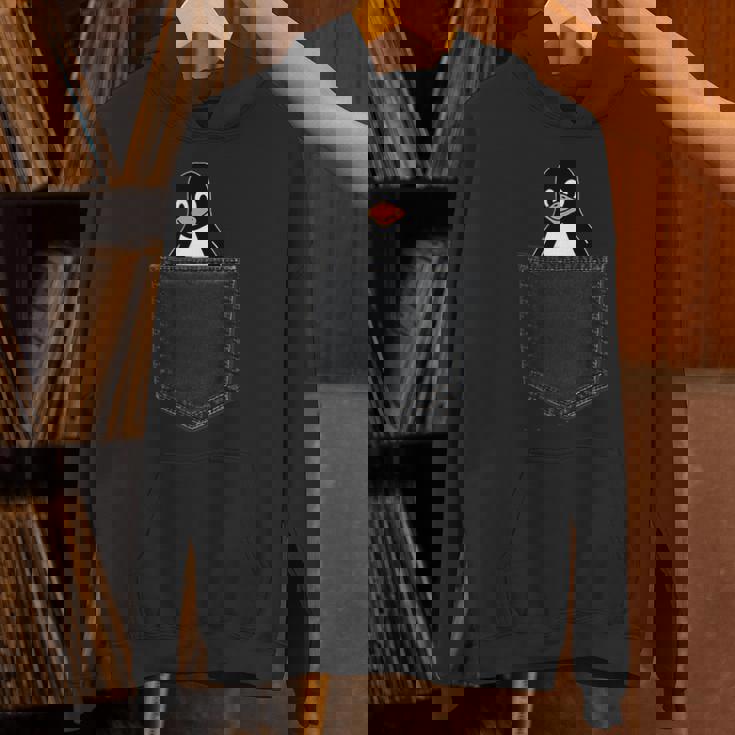 Linux Tux In A Pocket ポケットの中のlinuxタックス面白いペンギンsysadminit管理者 パーカー