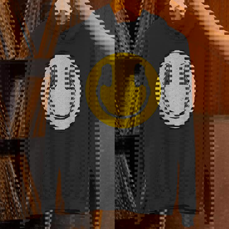 Love The 90年代レトロビンテージヘッドホン スマイルグランジミュージックdj パーカー