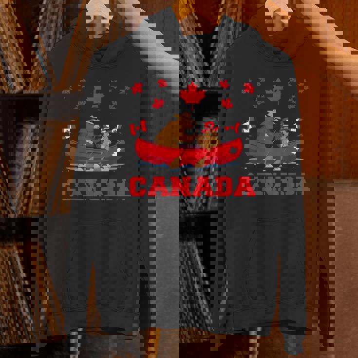 I Love Canada Cool Canada Bear & Chipmunk Cartoon Graphic パーカー