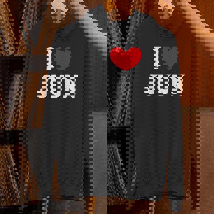 I Love Jun 私は愛する Jun パーカー