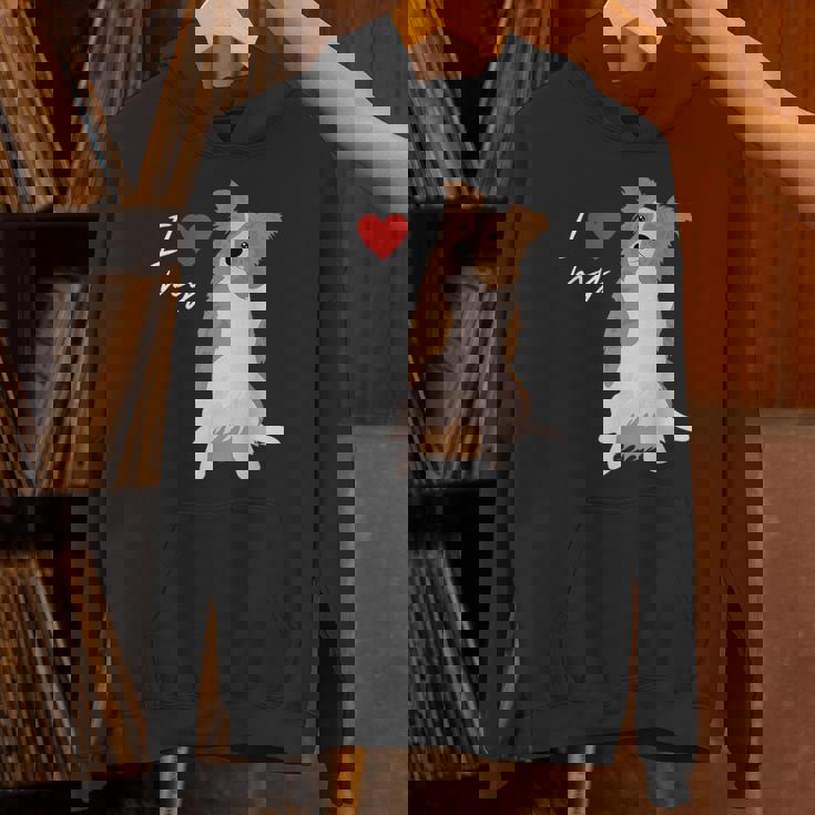 I Love My & Red Merle ボーダーコリー ドッグラバー。 パーカー