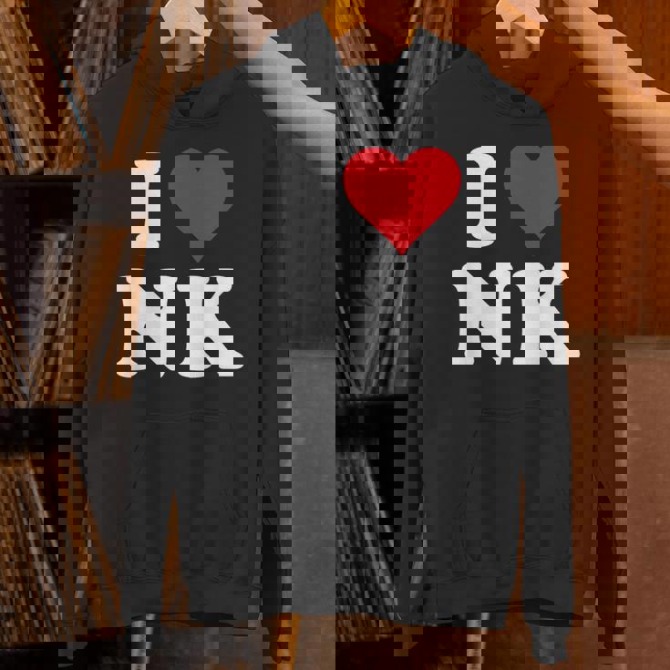 I Love Nk Initials I Heart NK First Last Name N K パーカー