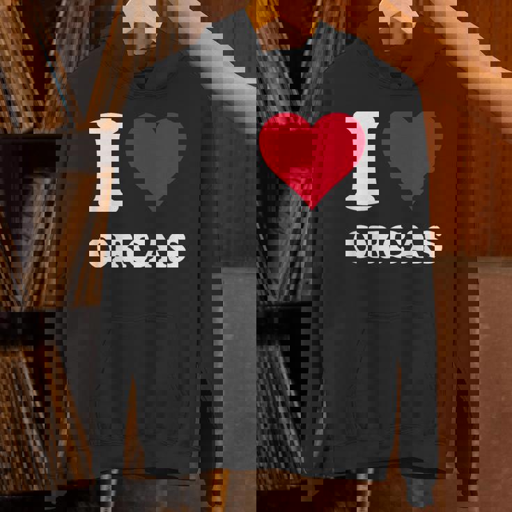 I Love Orcas パーカー