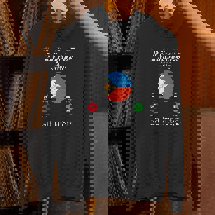 Philippines Is Calling And I Must Go フィリピン国旗シャツ パーカー